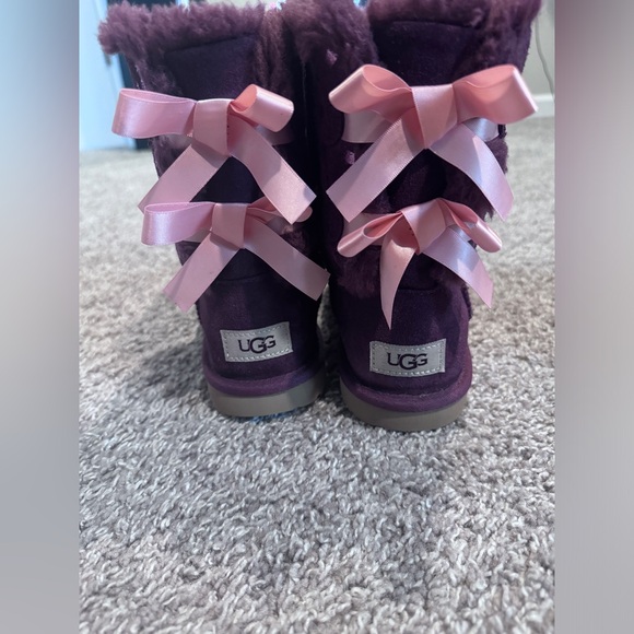 Size 4 Uggs (Burgundy with baby pink) - Picture 2 of 5